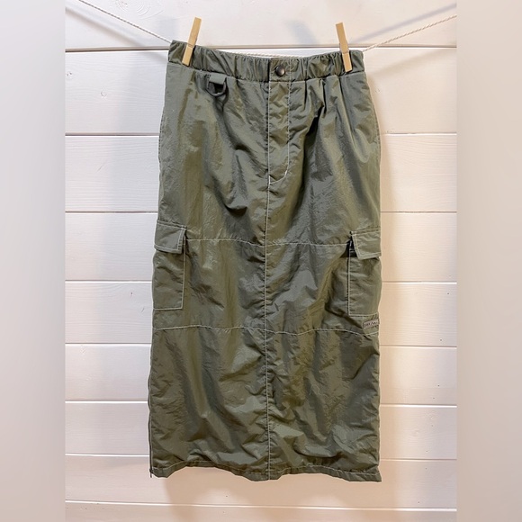 LES AILES DE LA MODE Olive Green Vintage Cargo Skirt - Size XS - Picture 1 of 8